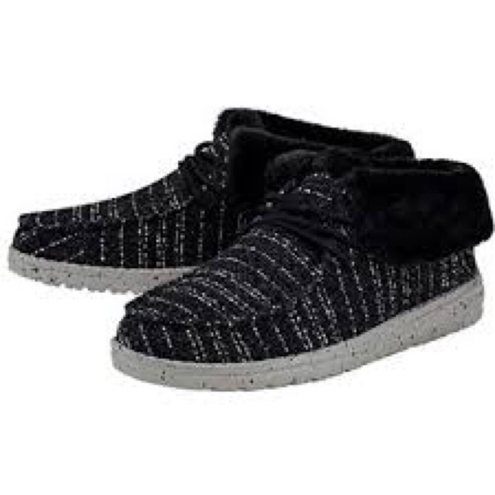 Hey-dude Women's Black and Navy Trainers